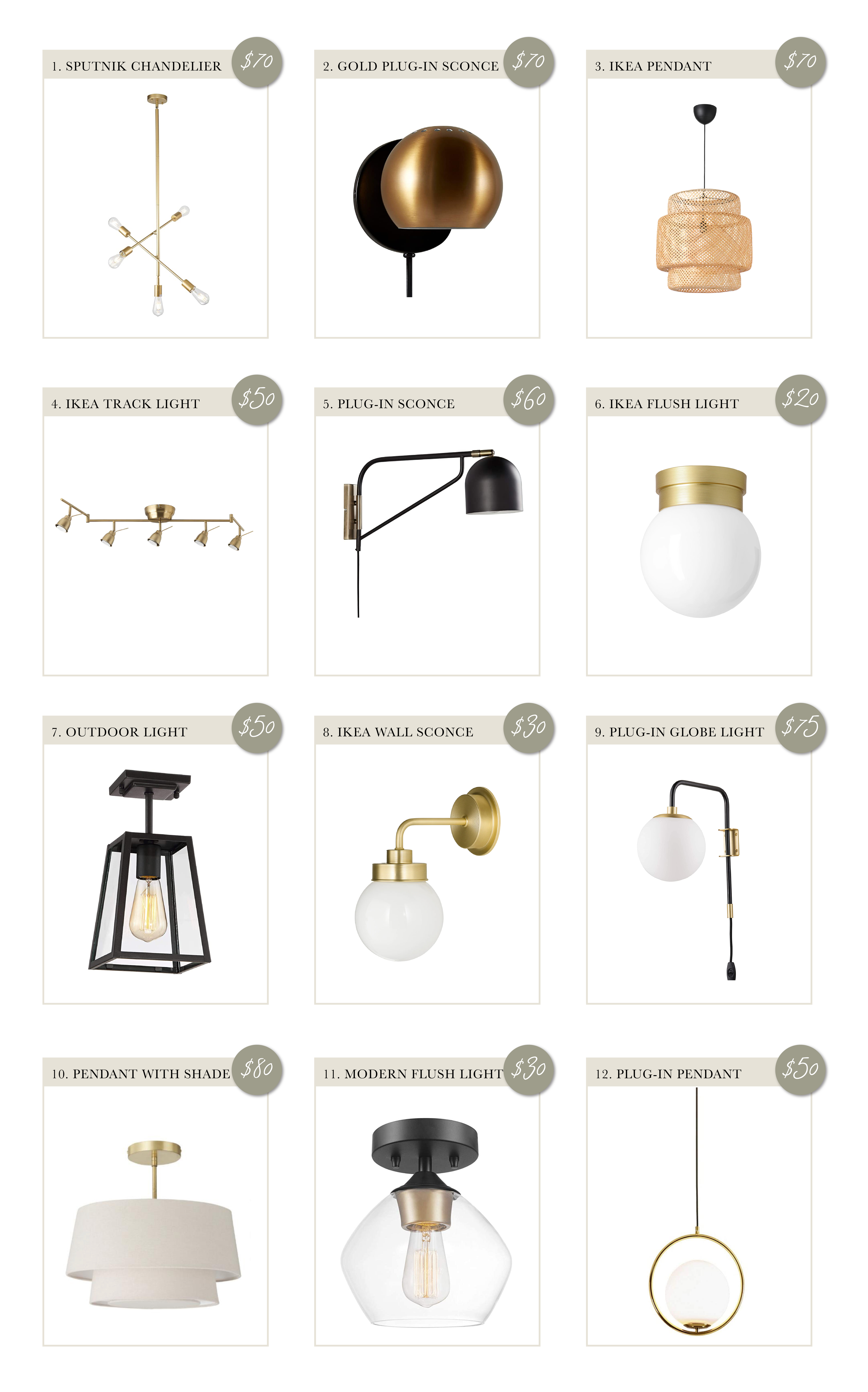 Update Your Space on a Budget: Affordable Lighting Roundup